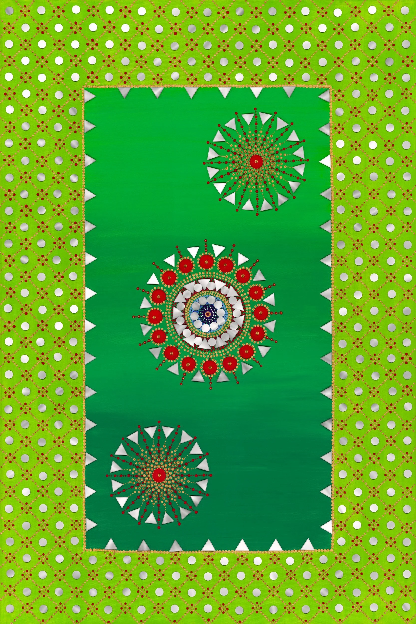 Mandala Dance — Green & Gold