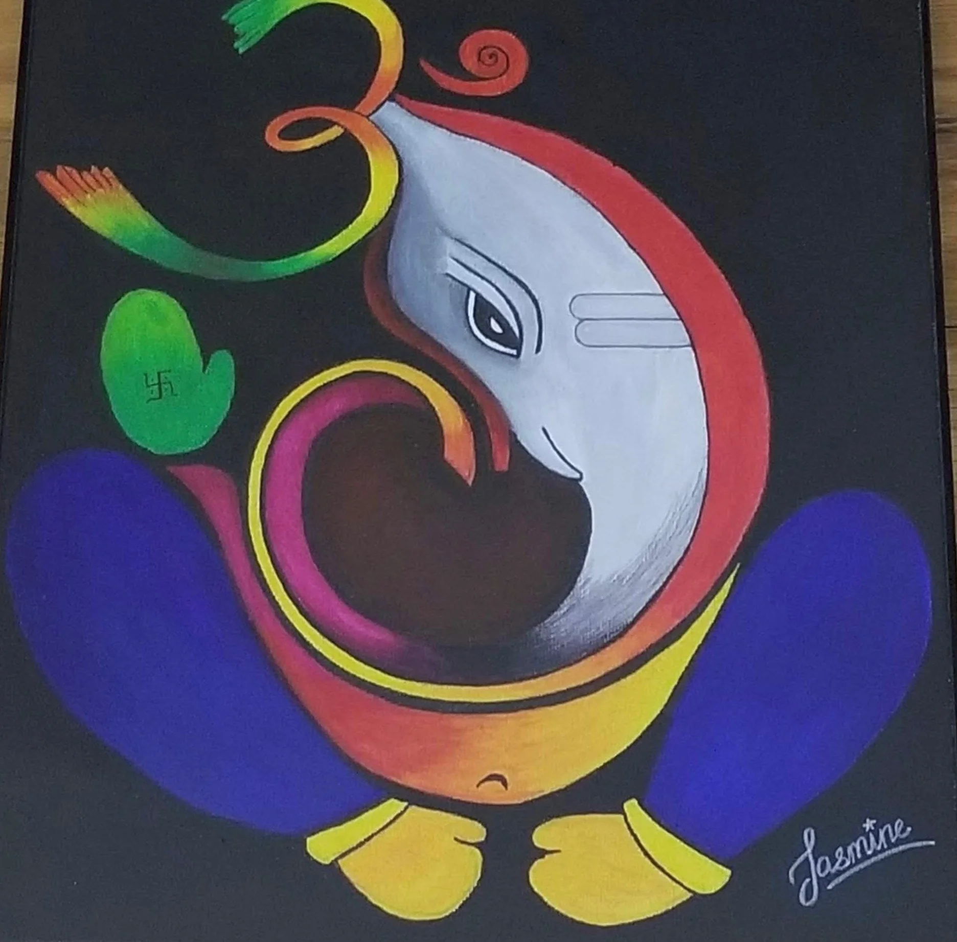 Cosmic Embrace — Ganesha in Colour