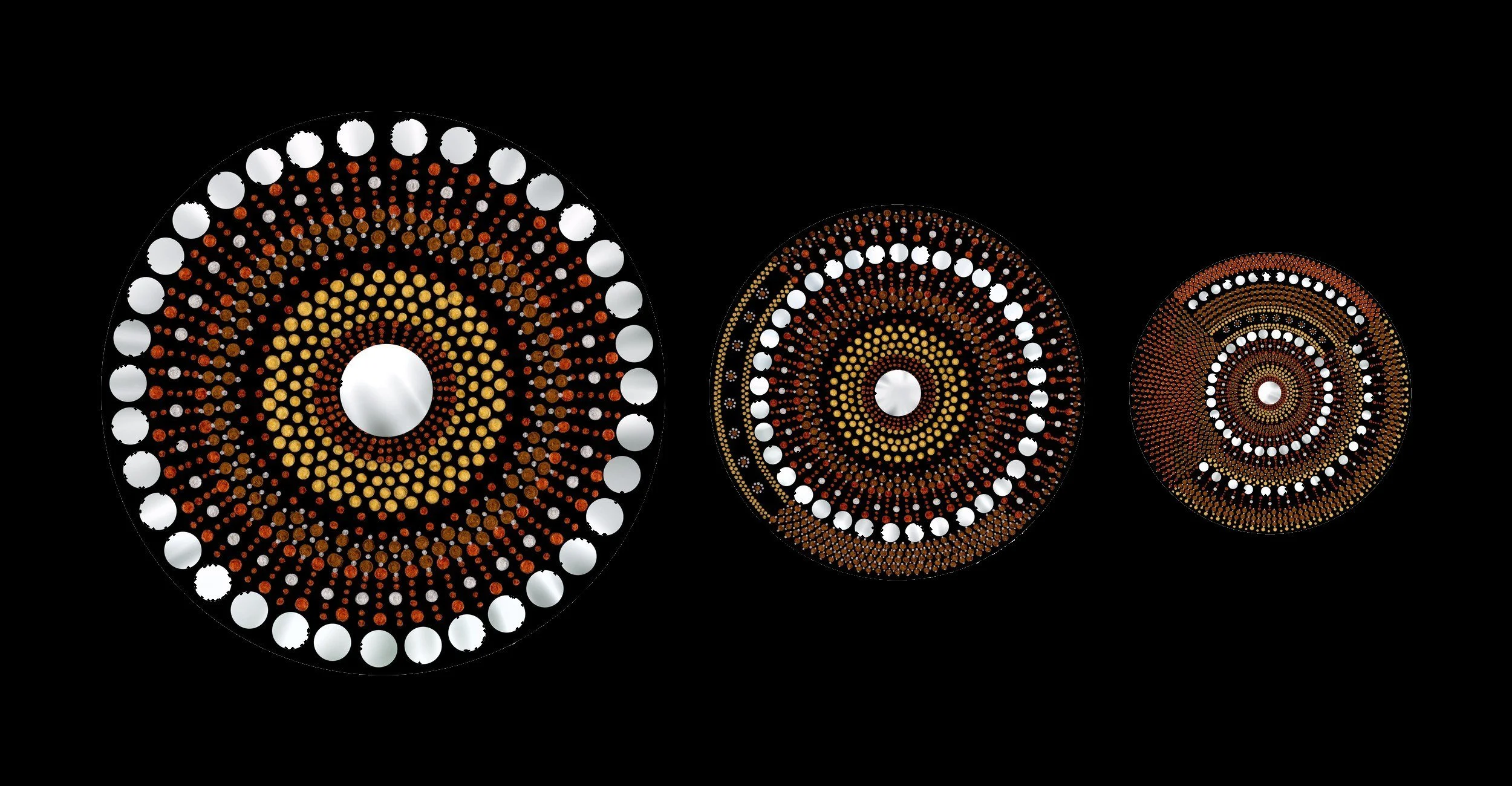 Triad — Mandala Dot-Art Trio
