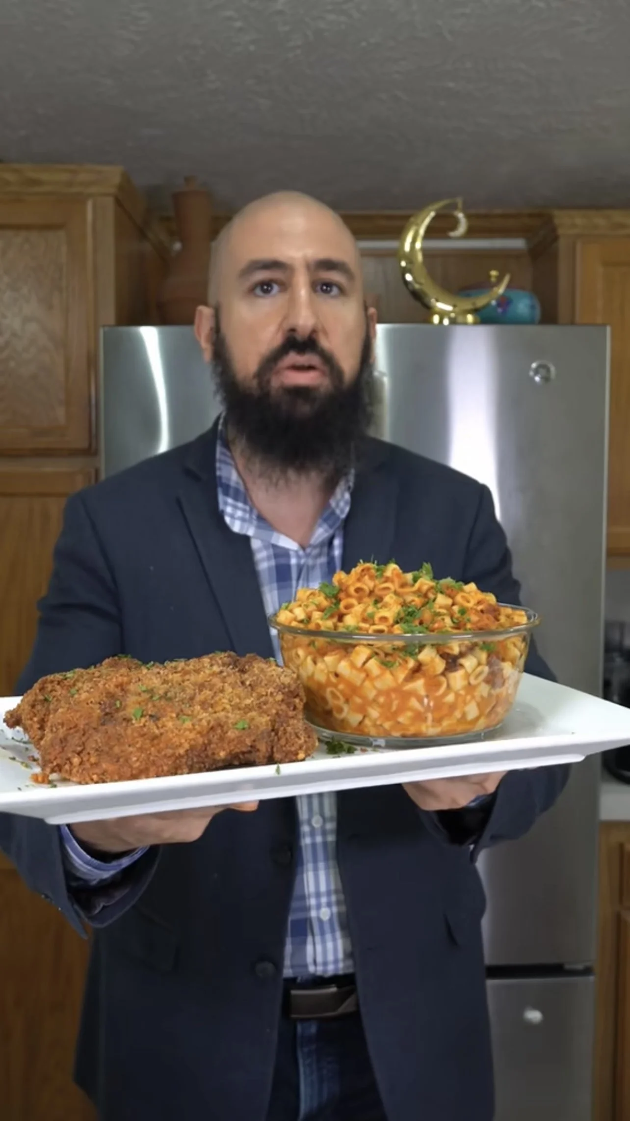 Traditional Egyptian Dinner: Pasta &amp; Chicken Cutlets