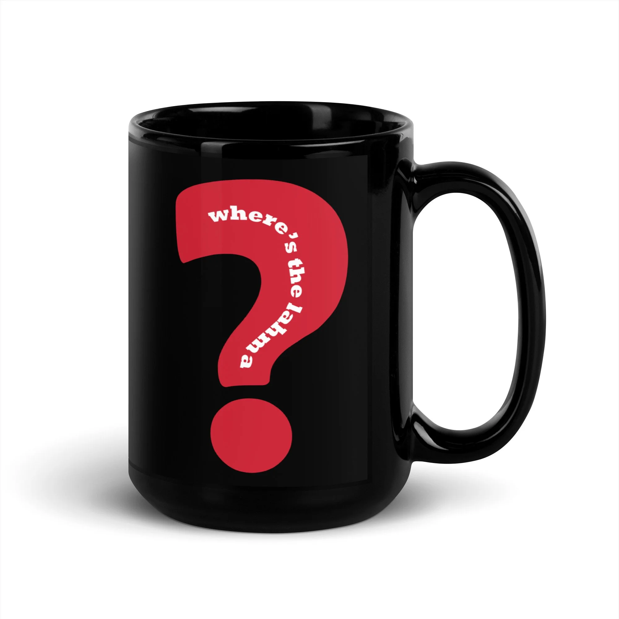 Where’s the lahma?™ Question Mark Coffee Mug