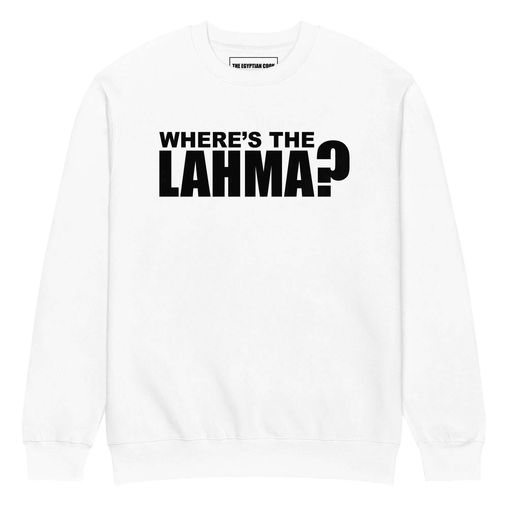 Where's the lahma The Original Sweatshirt, White.jpg