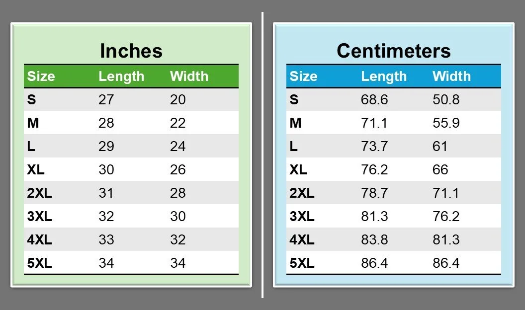 Hoodie Size Guide
