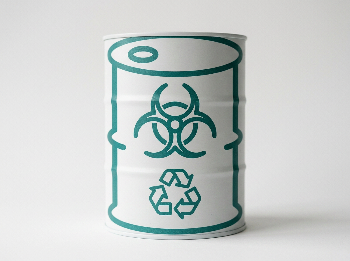 Hazardous materials and waste management icon