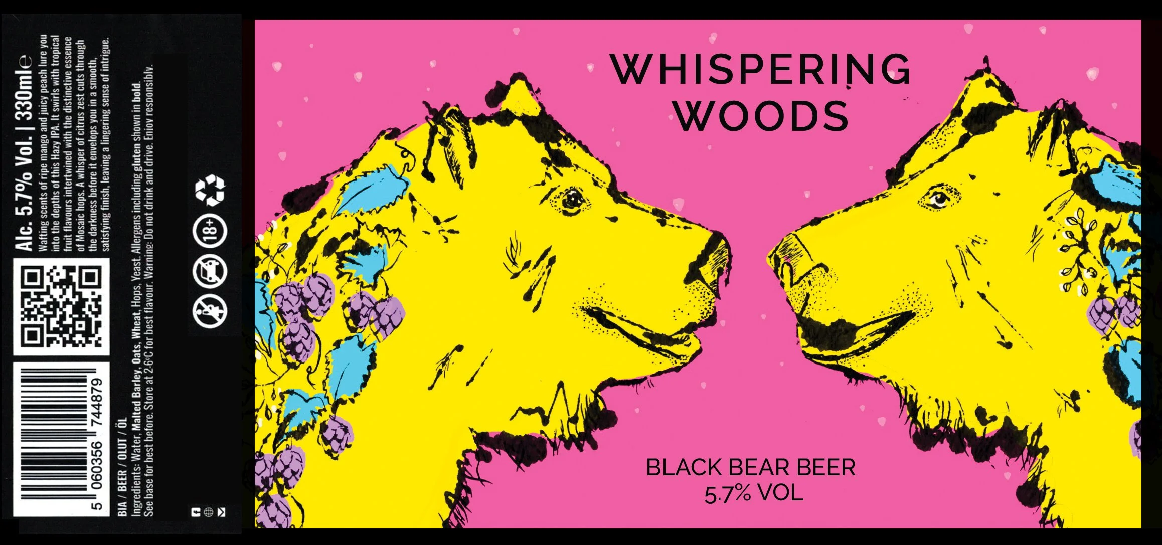 Craft beer Woodland animal design