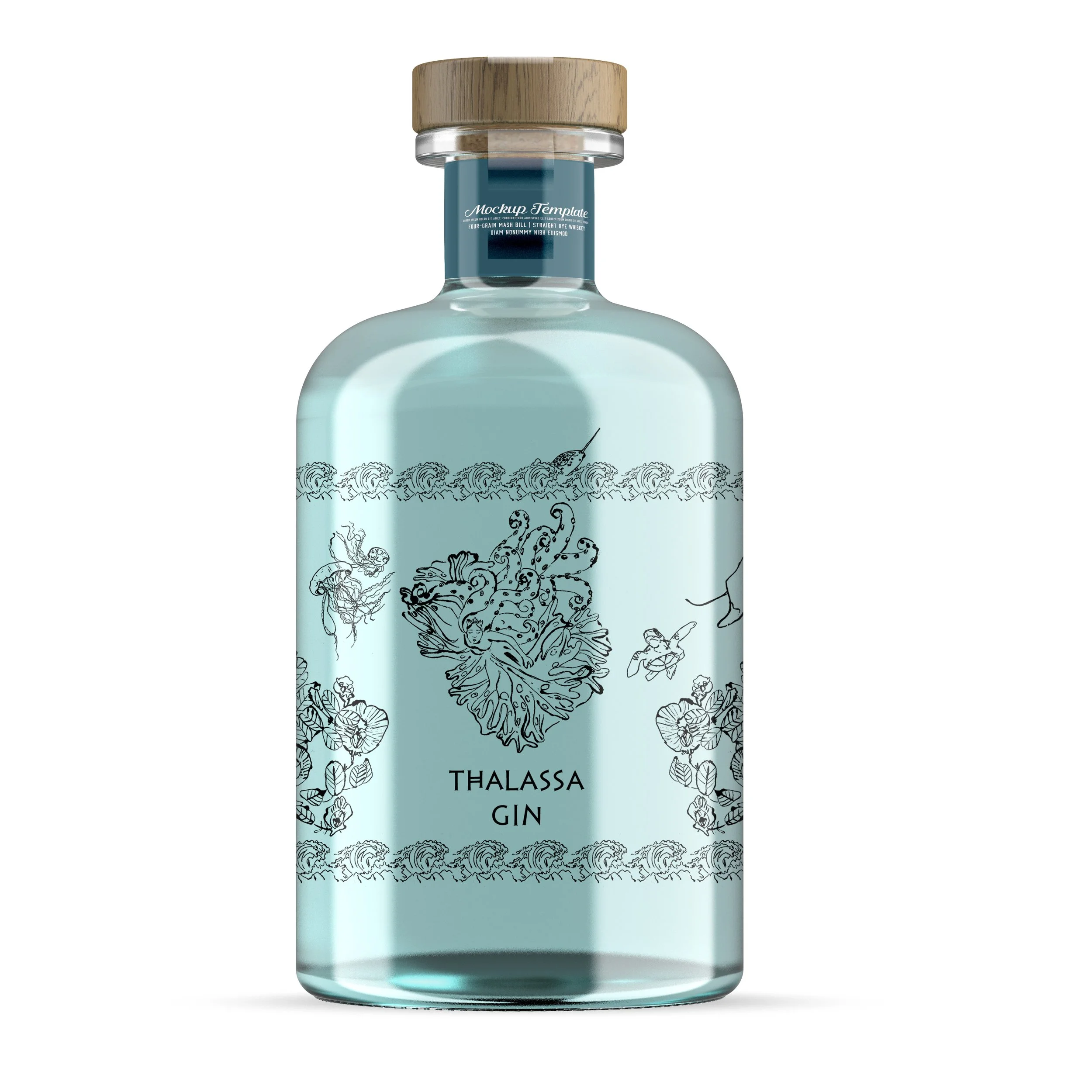 Thalassa Gin Bottle Design - Packaging design