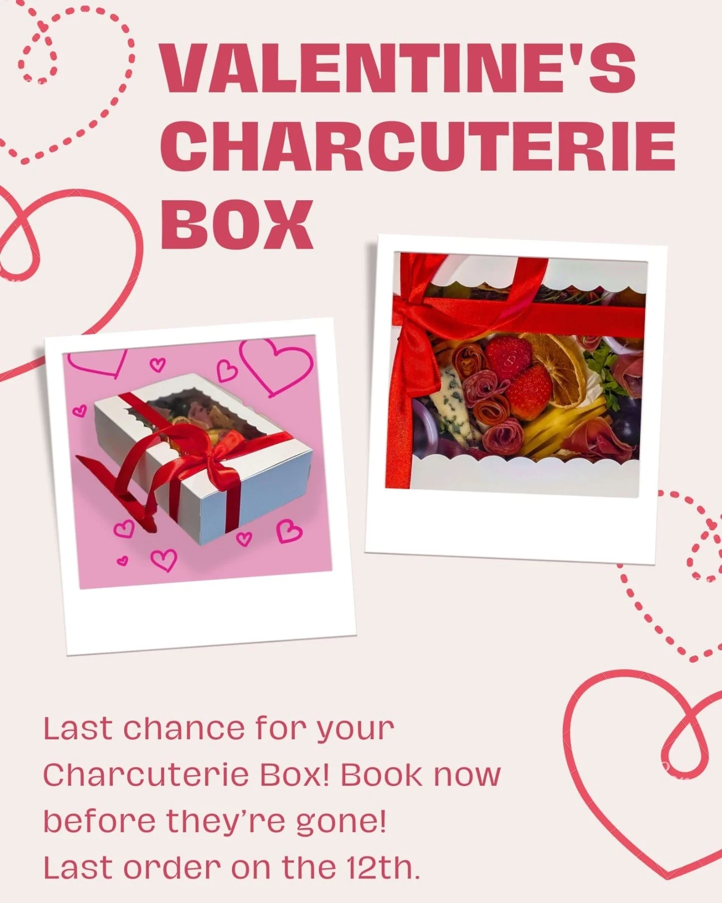 Skip the reservations this Valentine&rsquo;s Day and cozy up with our specially curated Charcuterie Box for Two. Featuring a premium selection of meats, artisan cheeses, and fresh fruit, it&rsquo;s the perfect way to share the love.

​The best part? 