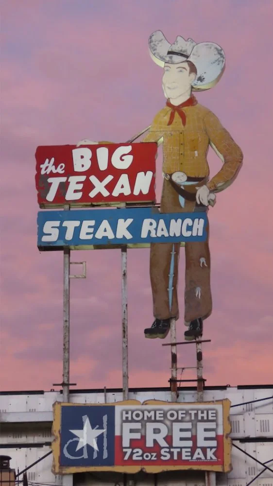 Another giant cowboy casts his gaze across Amarillo. The Big Texan's spread includes a Western-themed steakhouse and adjoining 54-room motel complex.