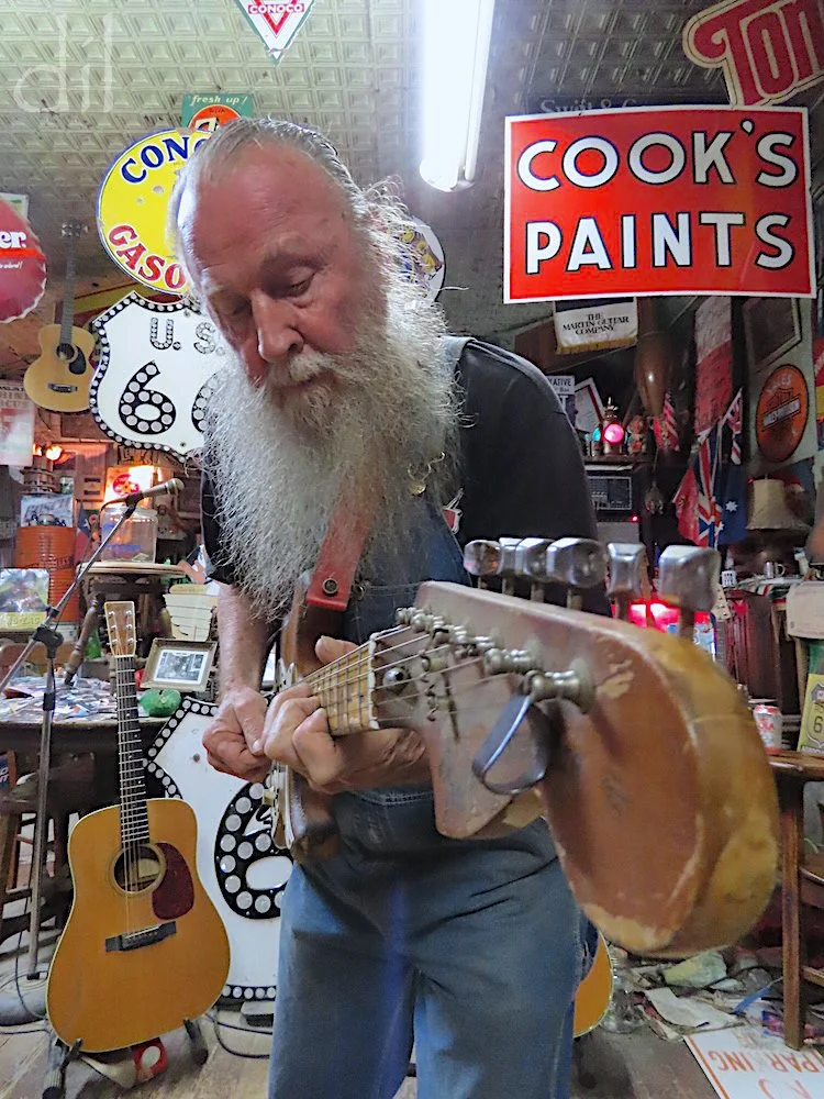 Erick is also home to self-proclaimed "Mediocre Music Maker" and "Hillbilly Hoarder" Harley Russell, owner of the Sandhills Curiosity Shop. Call ahead. If Harley is in, he'll play and sing you a song (strong language warning) for tips.
