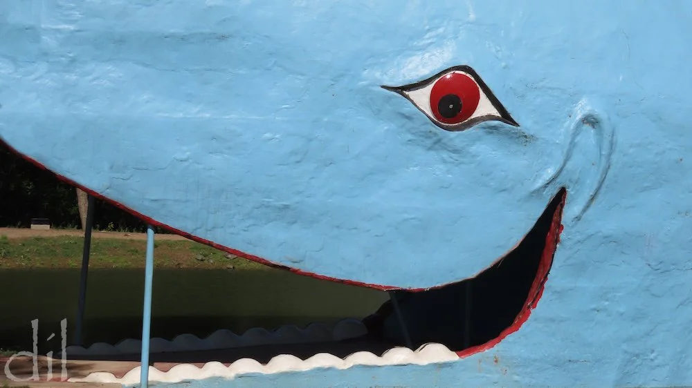 Visitors can enter, Jonah-like, through the Blue Whale's grinning mouth. Though the 80-foot-long structure is fitted with a sundeck, waterslides and ladders, swimming is no longer permitted. You'll still have a whale of a time.