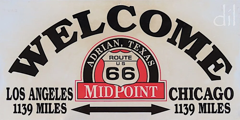 Adrian, Texas, may not be the precise midpoint of Route 66, but it's too close for neighbors to quibble and was too tempting a pitch for townspeople to pass up.