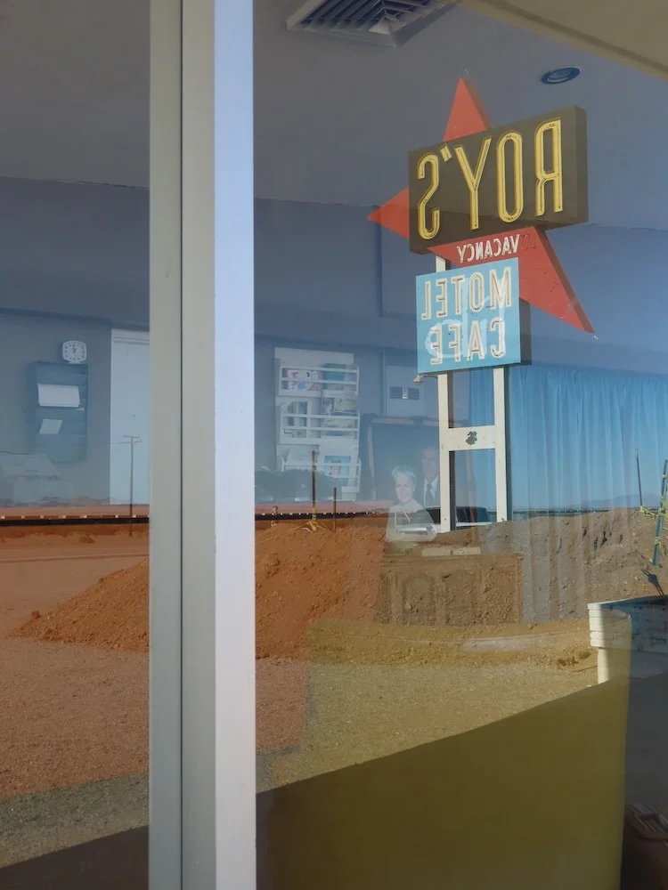 A Route 66 landmark since 1938, Roy's Motel & Cafe, in Amboy, Calif., was a mandatory stop in the Mojave Desert. Today it sells gas, souvenirs and snacks. The original retro, glass-walled motel office is eerily nostalgic.