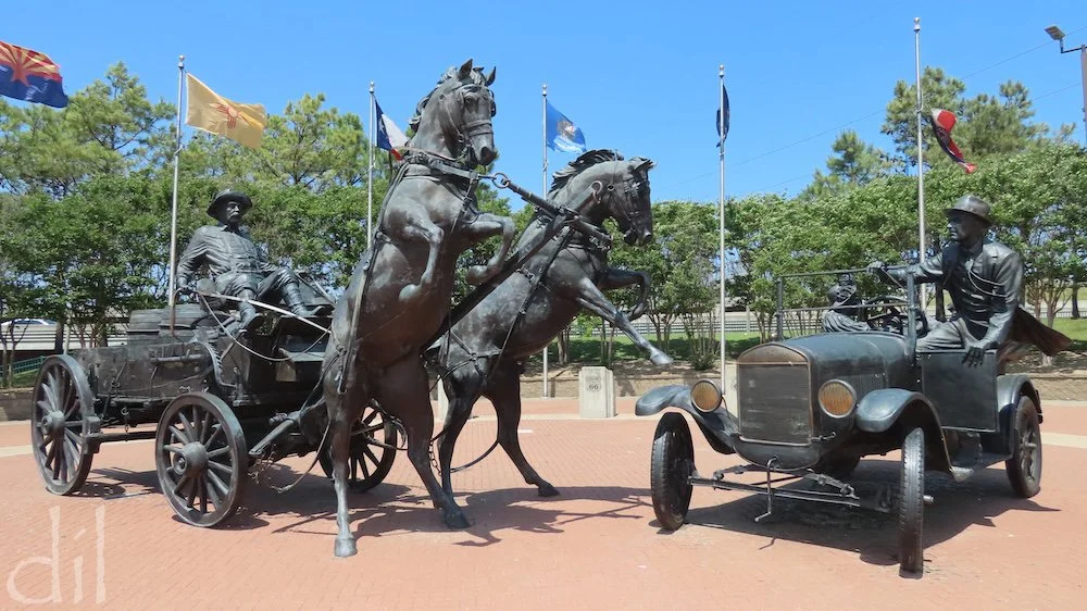 Businessman Cyrus Avery (1871–1963) first proposed the Chicago–L.A. corridor for Route 66. Texas artist Robert Summers' bronze "East Meets West," at Cyrus Avery Centennial Plaza in Tulsa, Okla., depicts the Avery family of the modern era in a Model T