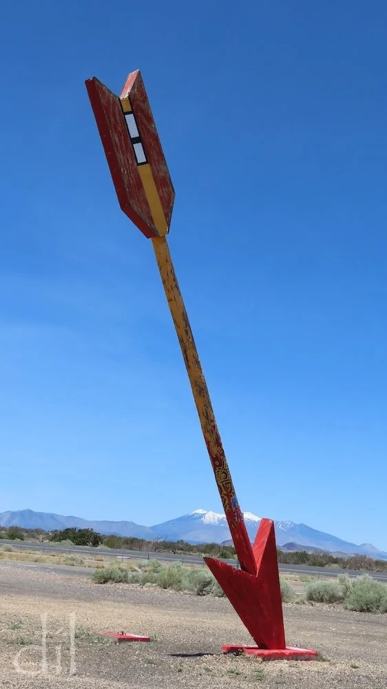 Sadly, only one of the namesake missiles remains standing at the ruins of the Twin Arrows Trading Post, midway between Winslow and Flagstaff. Its damaged twin flew off for parts unknown.