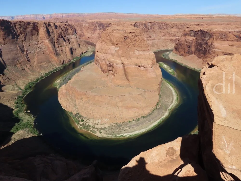 Up near the Four Corners (the shared border of Arizona, Utah, Colorado and New Mexico) is Page, jumping-off point for a host of activities and natural wonders. Just south of town is this spectacular overlook of Horseshoe Bend on the Colorado River. W