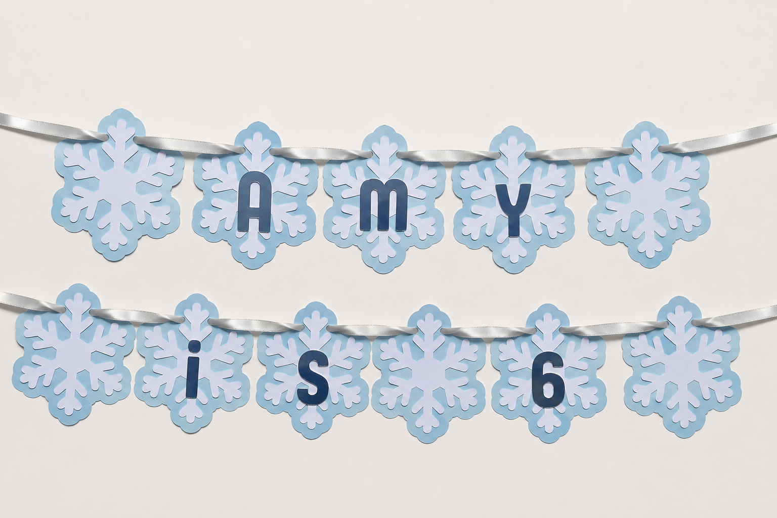 Personalised Snowflake Bunting