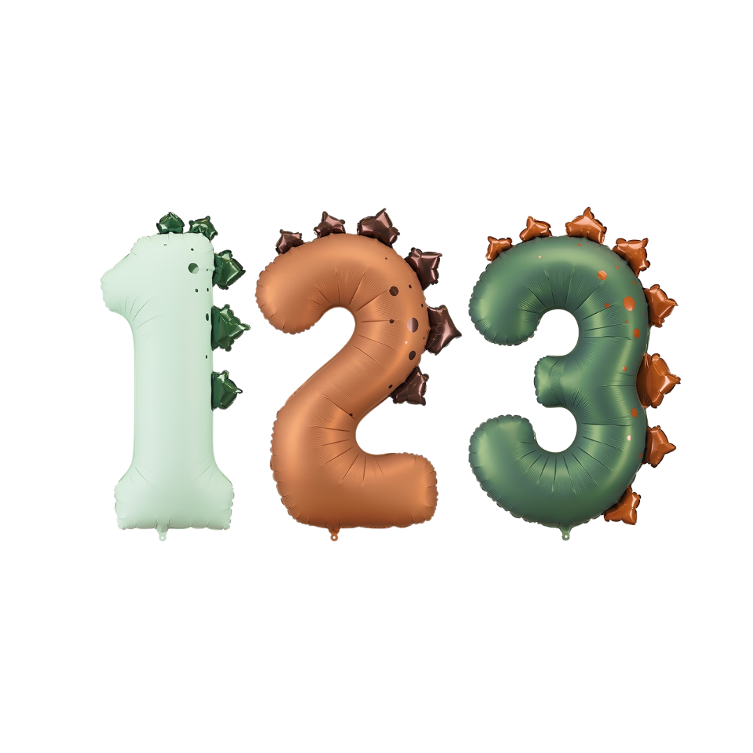 36" Giant Dinosaur Giant Number Helium-Filled Foil Balloon
