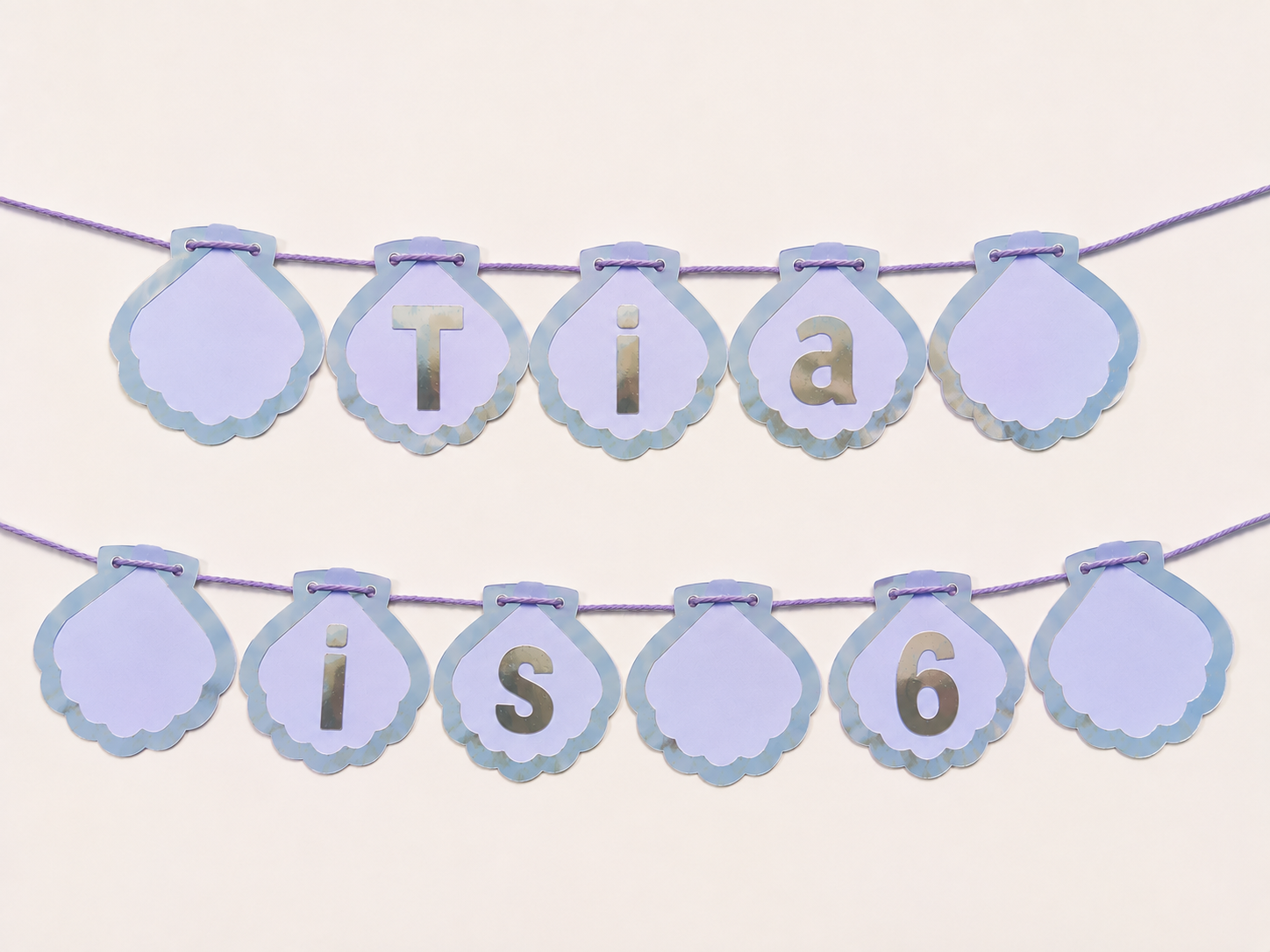 Personalised Mermaid Shell Bunting