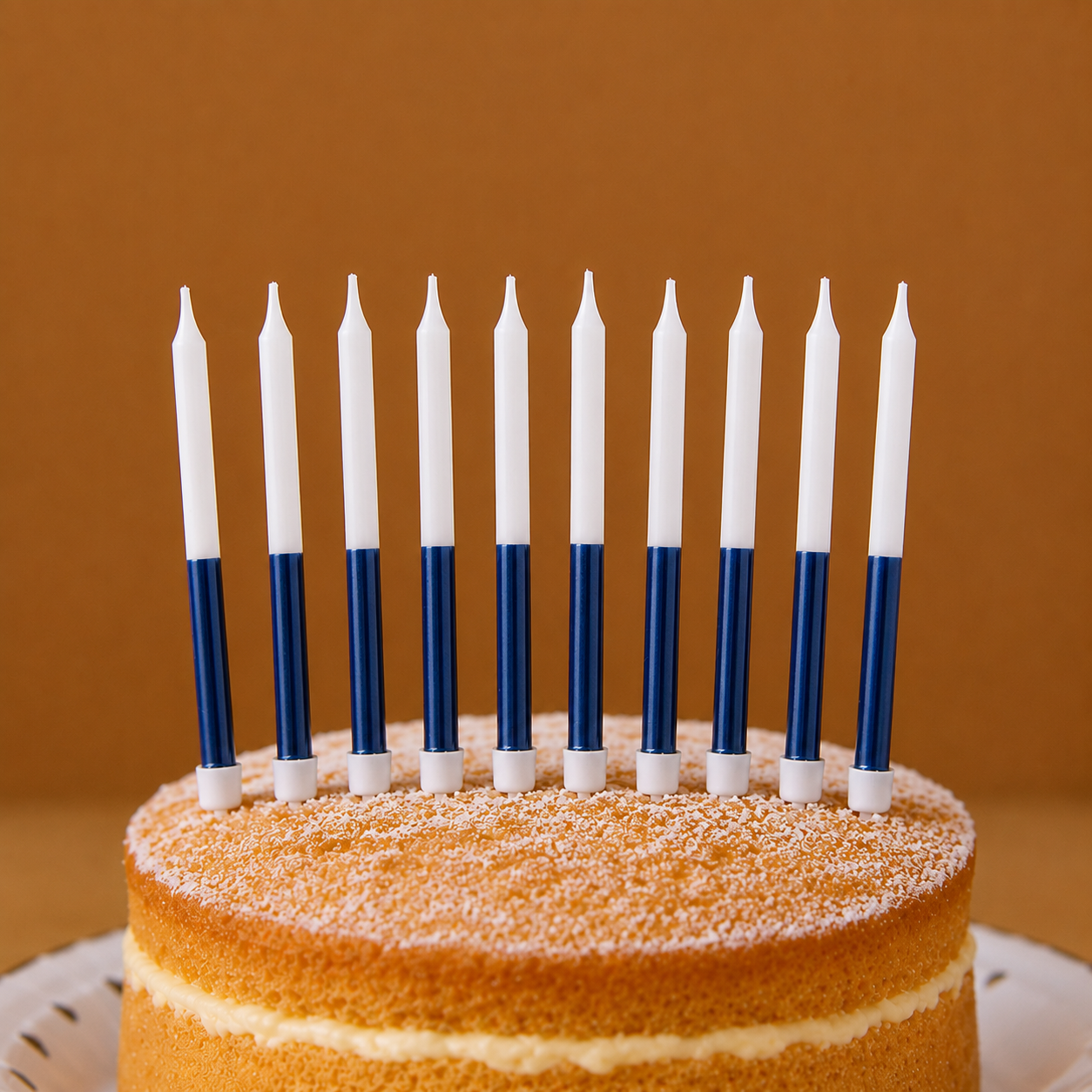 Long Birthday Cake Candles - Dark Blue