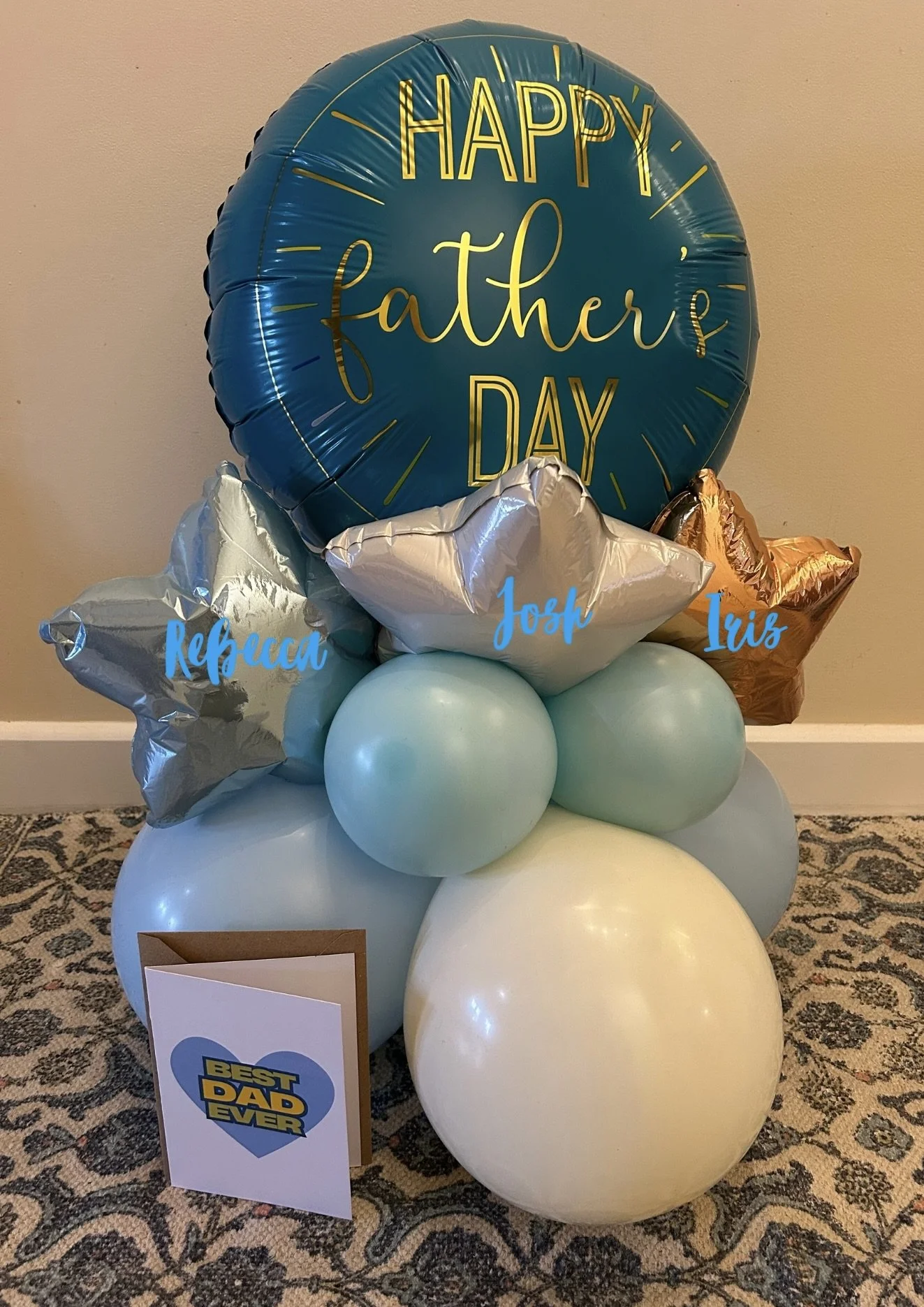 Father's Day Balloon Stack & Greeting Card