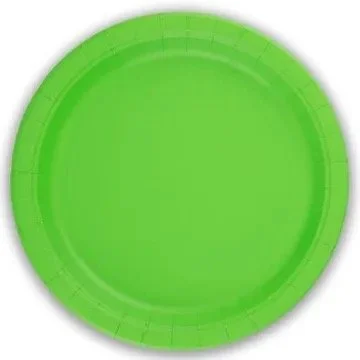 Paper Plates - Bright Green