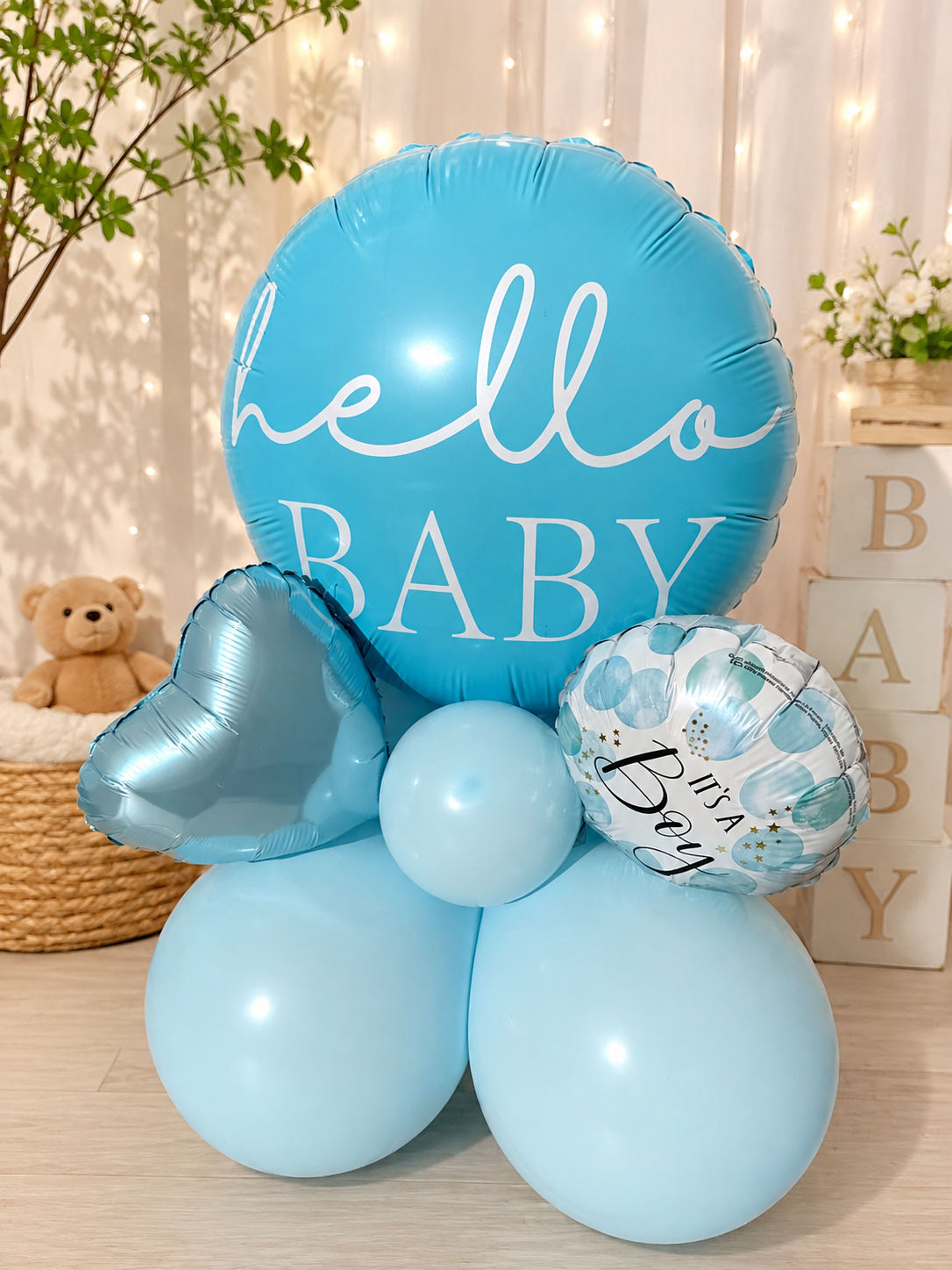 Hello Baby Small Balloon Stack