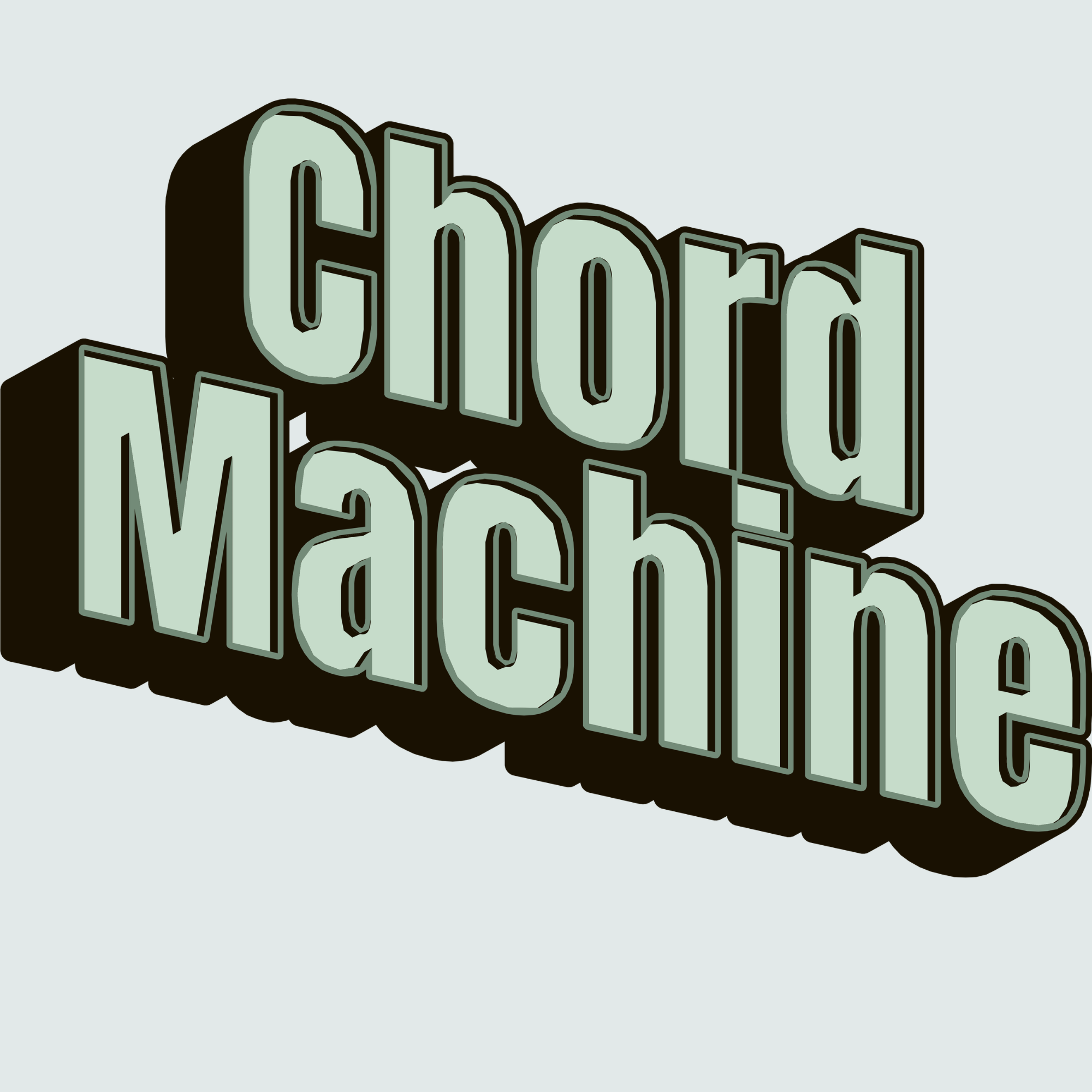 A stylized illustration of the word "Chaos" in large, blocky 3D letters, with a shadow effect, set against a light background.