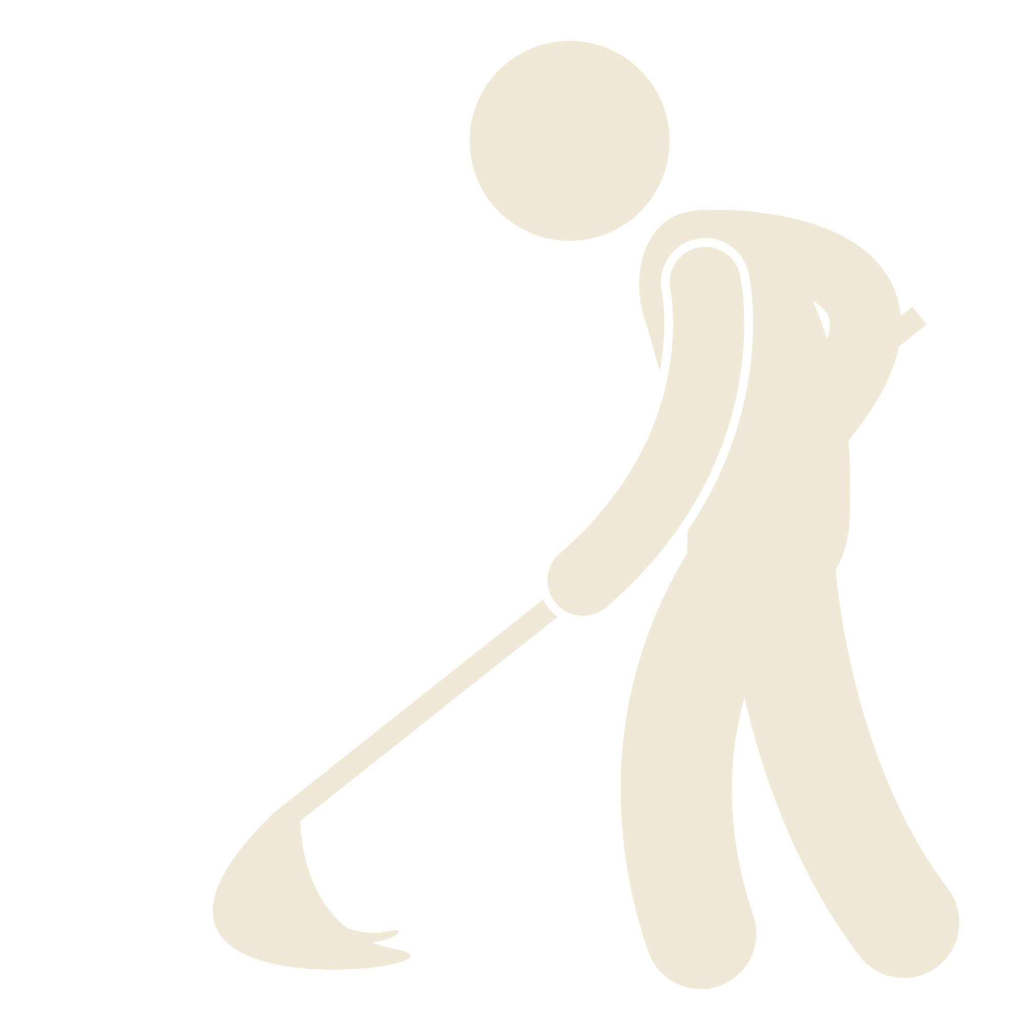 A minimalist illustration of a person doing yoga in a kneeling position with one hand on the ground and the other hand bent above the head, against a black background.
