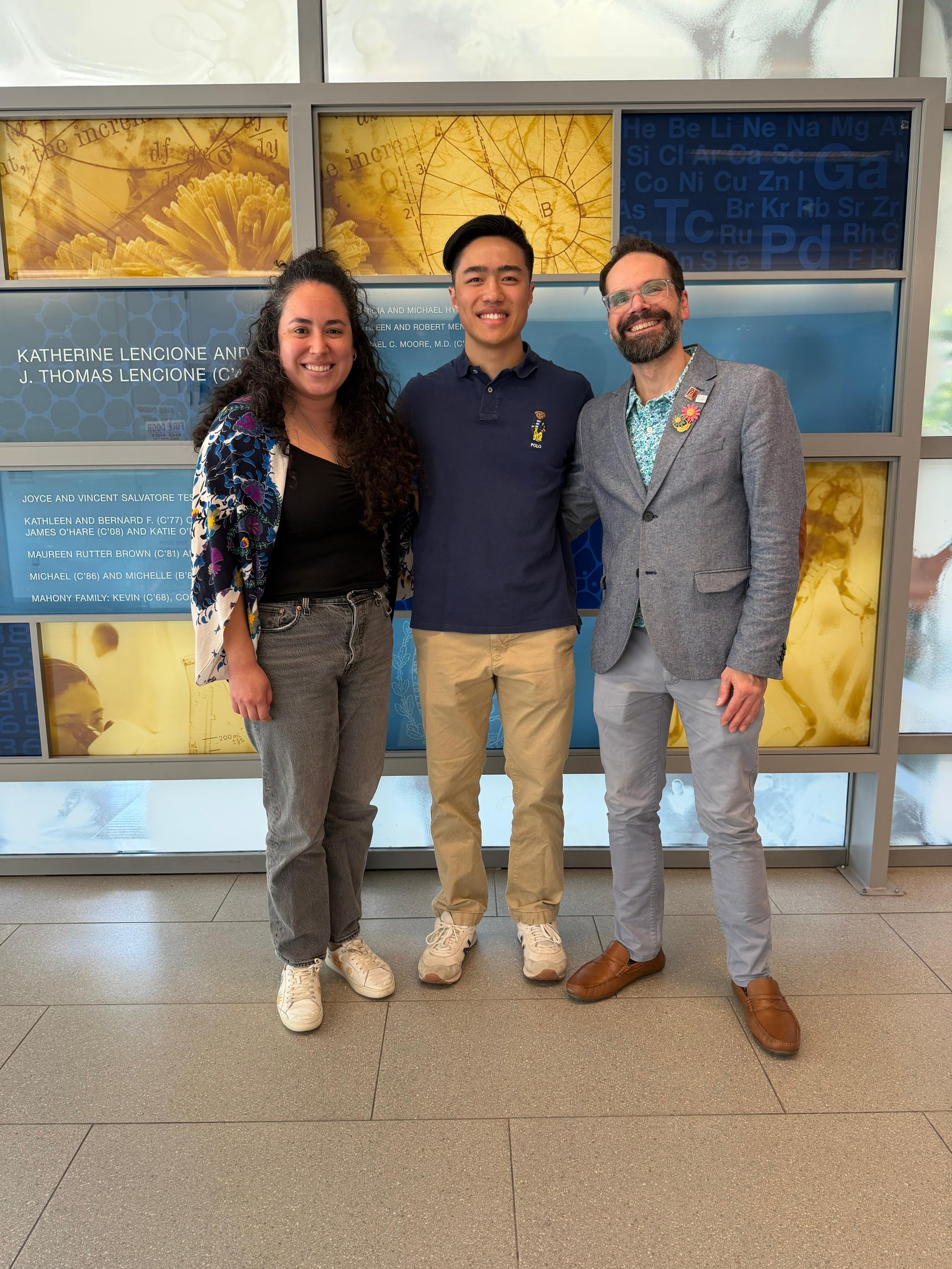 Fabiana, Kenzo, and Shaun during commencement weekend, May 2026. Congratulations Kenzo!
