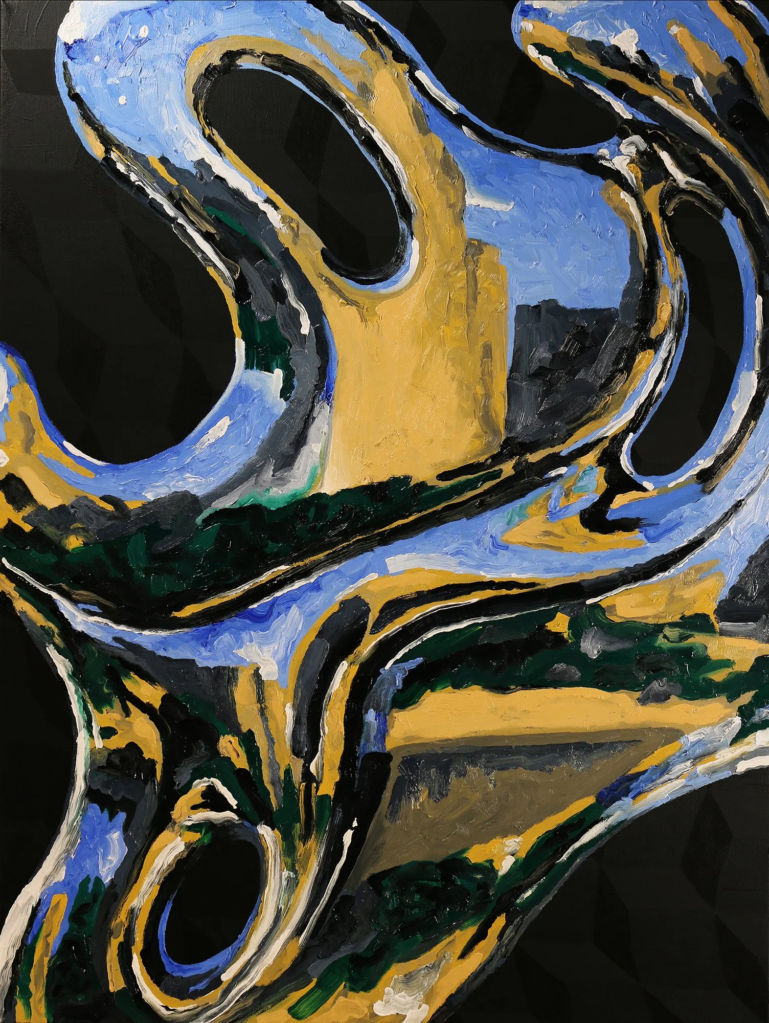R-01-05,
Oil and Acrylic on Canvas,
30 x 40 in, 2026