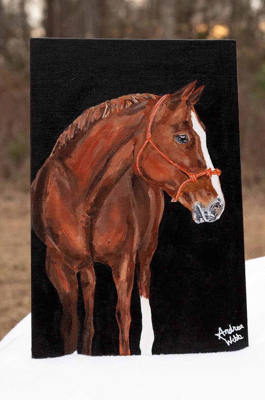 Georgia Horse Acrylic Commissions, Georgia Horse Painter, Georgia Dog Painting Commissions, Georgia Dog Painters, Horse and Dog Acrylic Painters