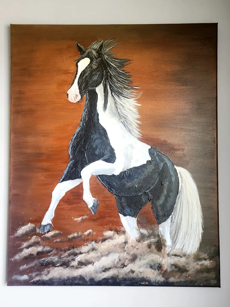 Georgia Horse Acrylic Commissions, Georgia Horse Painter, Georgia Dog Painting Commissions, Georgia Dog Painters, Horse and Dog Acrylic Painters