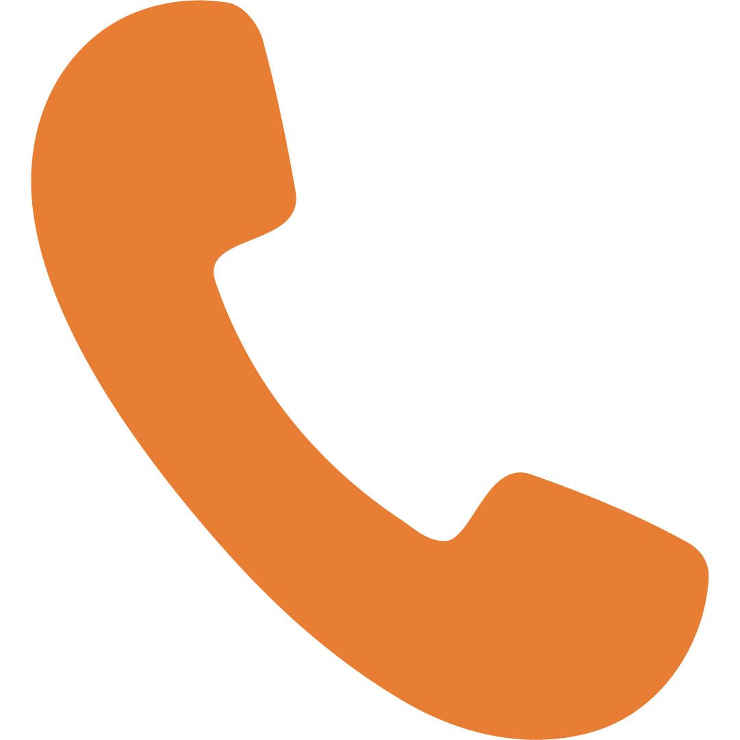 Icon of an orange telephone receiver.