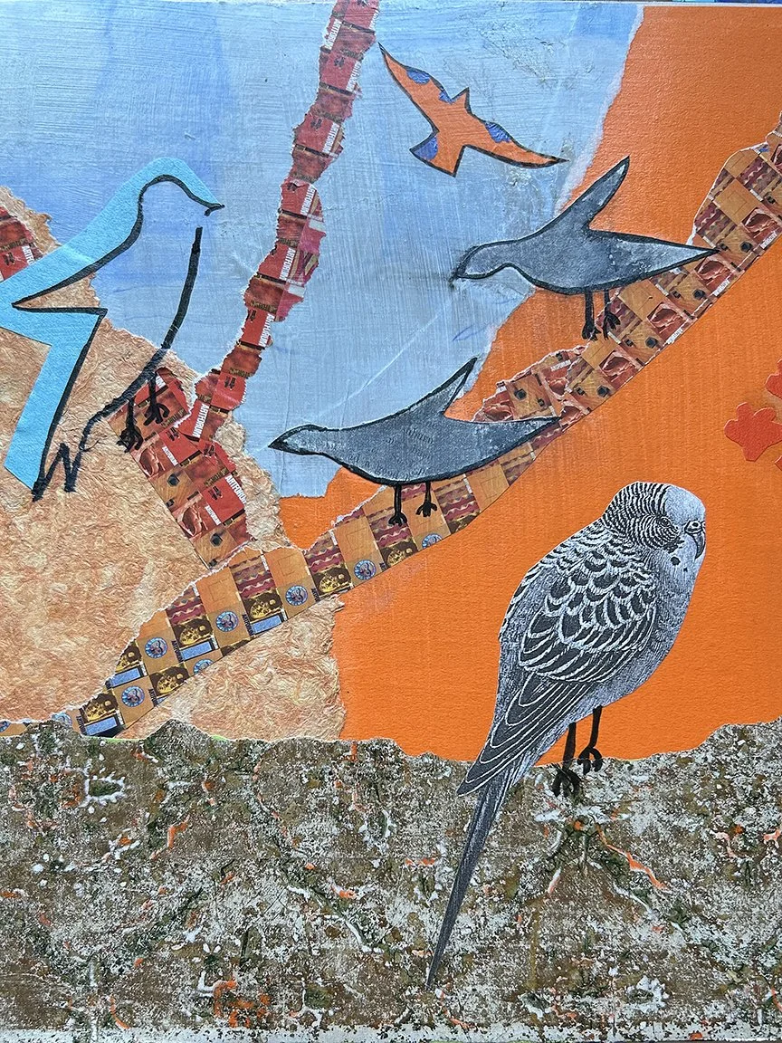The Aviary
12" x 12"
Collage
