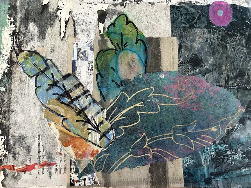 Leaves
9" x 12"
Collage and Mixed Media