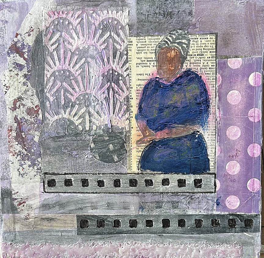 At My Window
10" x 10"
Collage