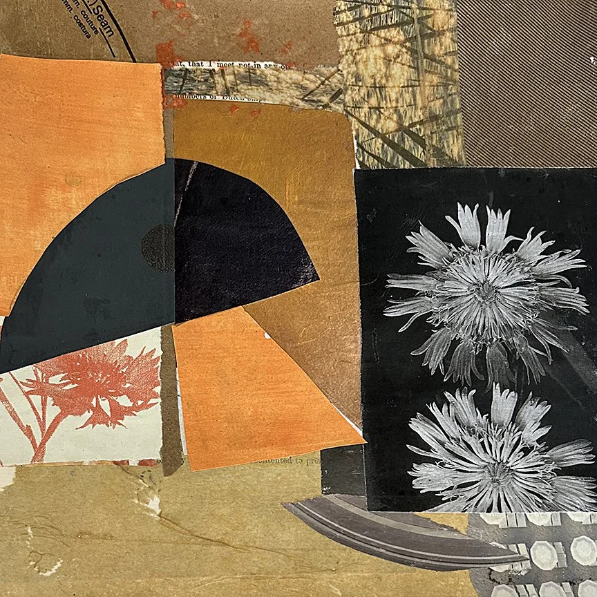 Orange and Black
10" x 10"
Collage