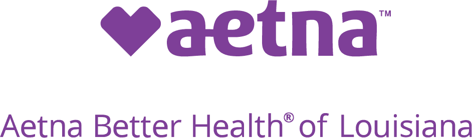 Aetna logo in purple with the slogan 'Aetna Better Health of Louisiana' underneath.
