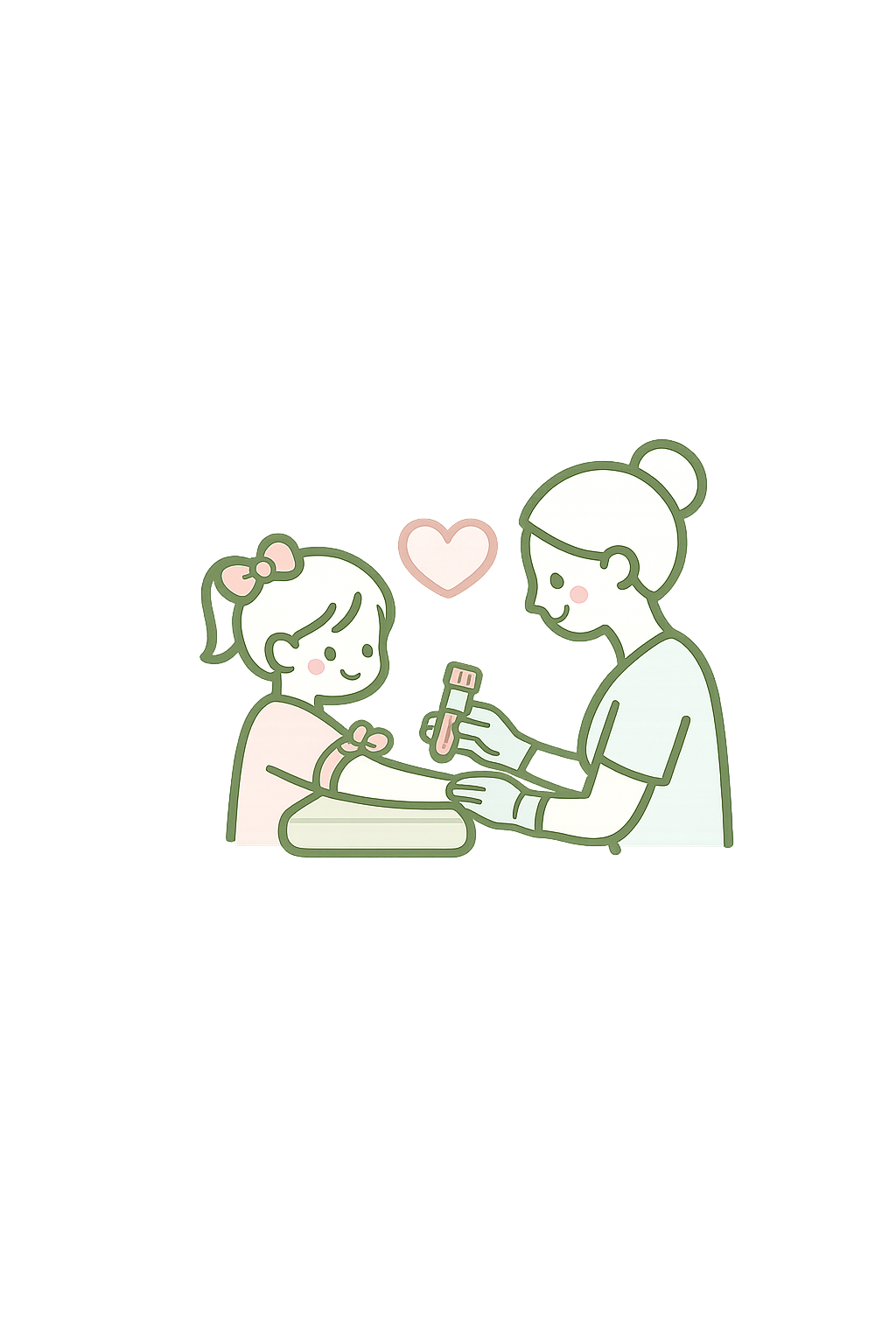 Illustration of a pediatric nurse practitioner
