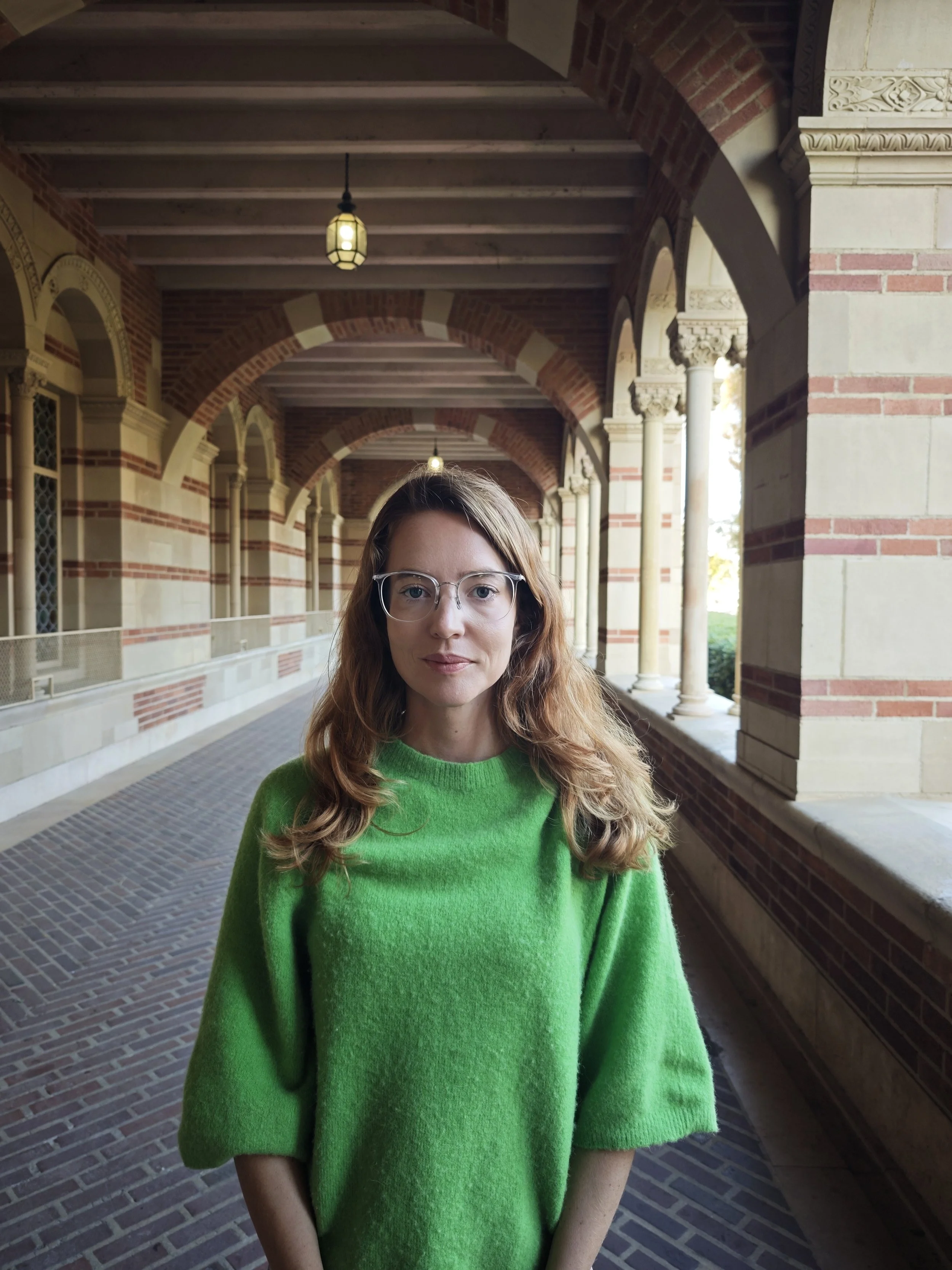 Psychologist Jilly Vlekke photographed at University of California Los Angeles, also known as UCLA.