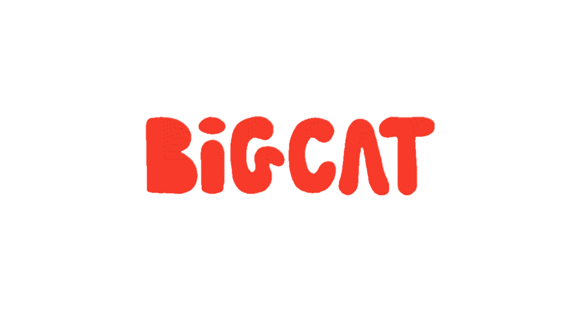 The text "Big Cat" in red, bold, playful font on a black background.