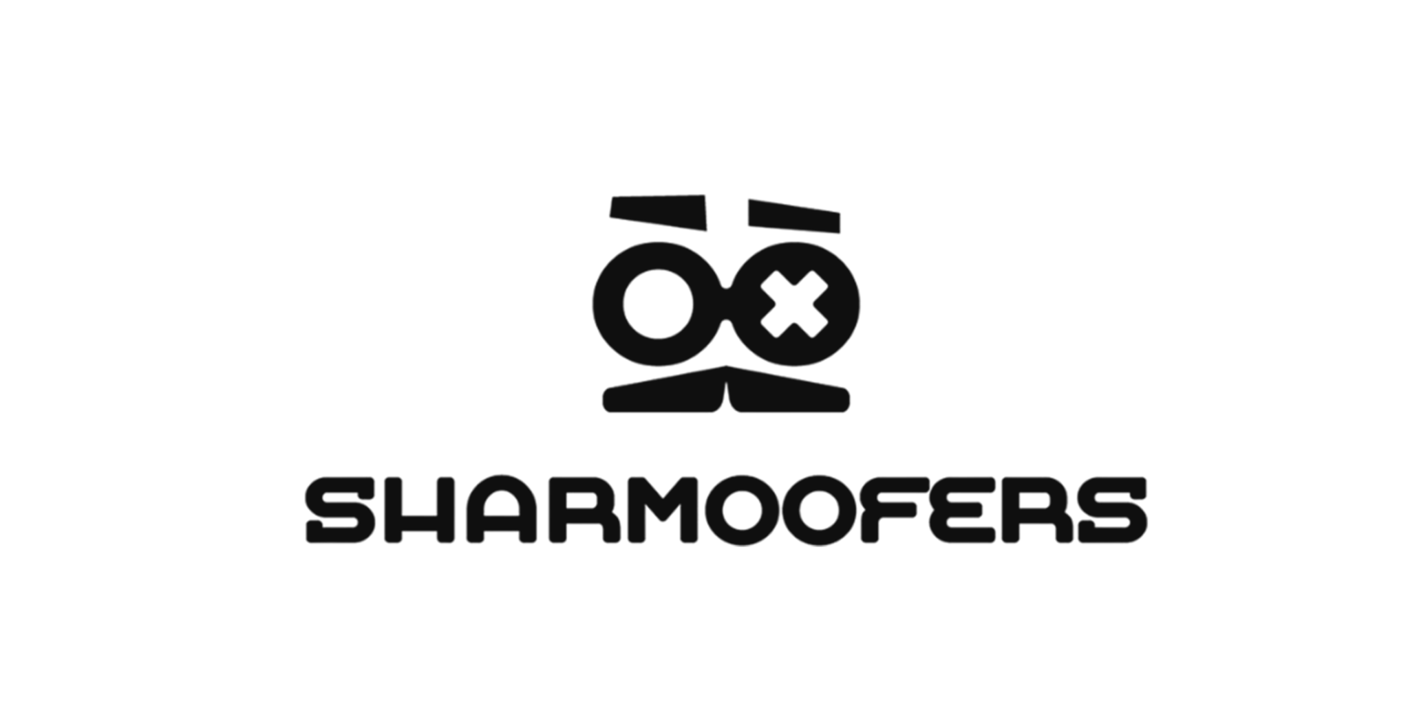 Logo for Shamoozers with a stylized face made of geometric shapes.