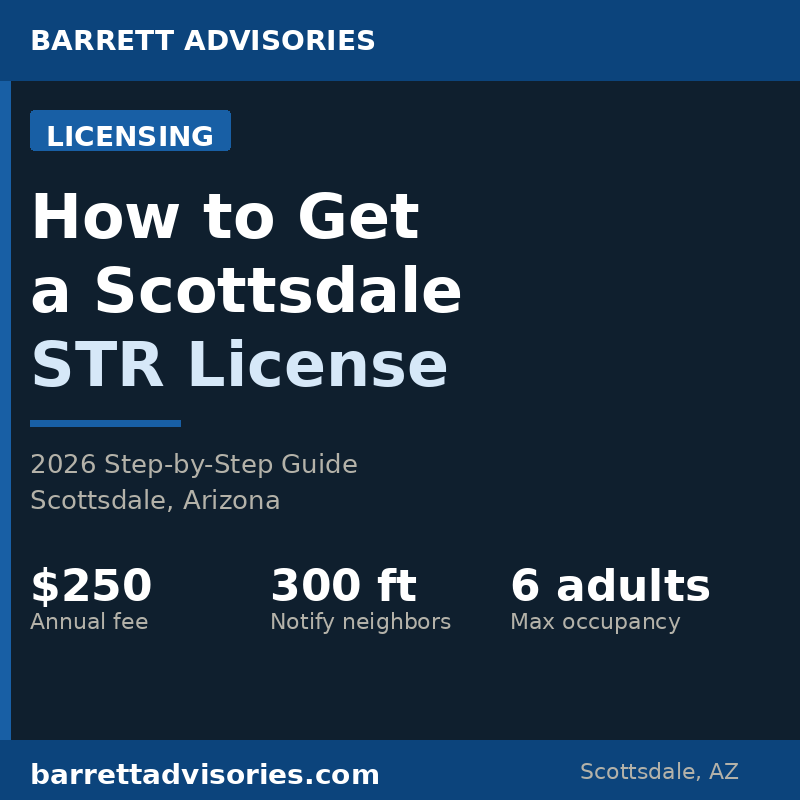 How to Get a Short-Term Rental License in Scottsdale, Arizona (2026 Guide)