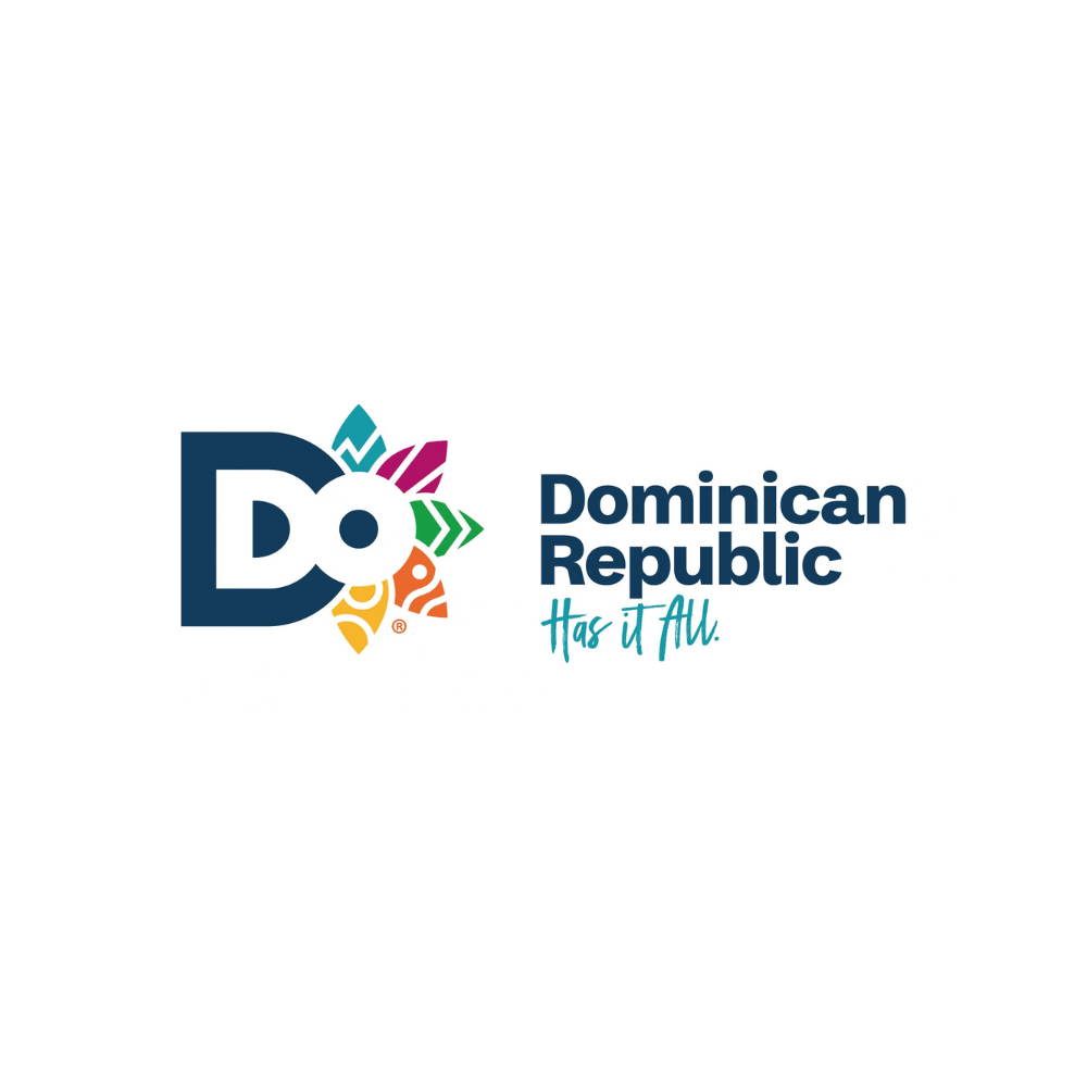Logo of the Dominican Republic with colorful leaves and the text "Dominican Republic Has It All."