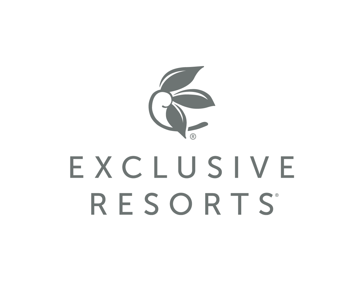 Logo of Exclusive Resorts with a stylized fruit and leaf graphic.