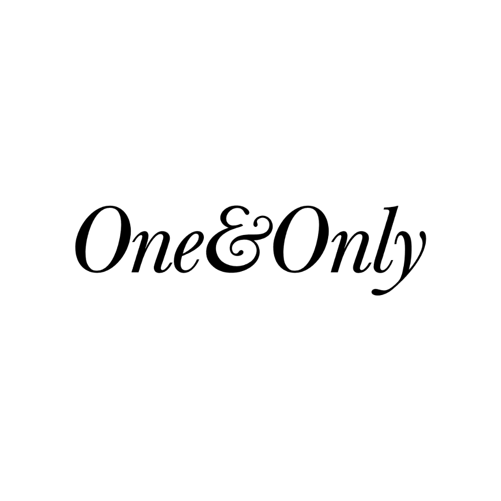 The image displays the text 'One & Only' in black, cursive font on a plain white background.