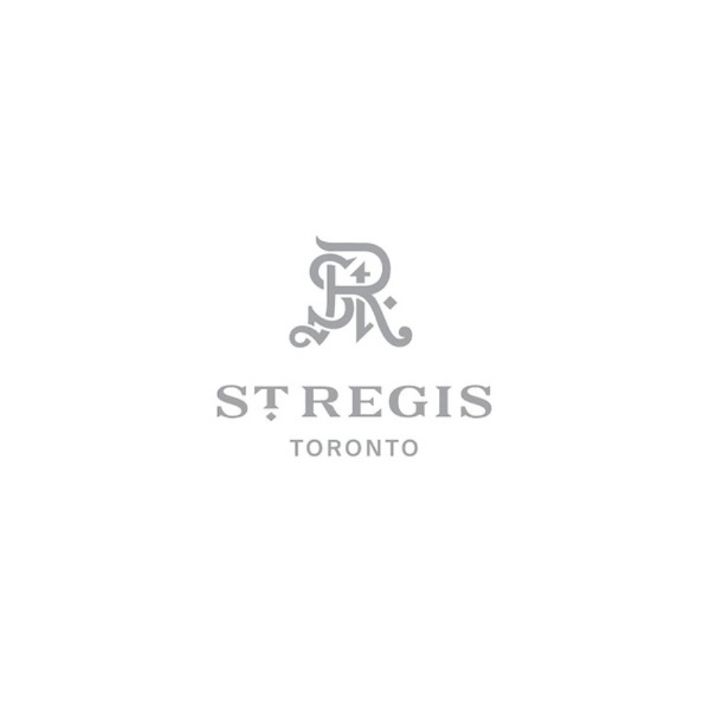 Logo for St. Regis Toronto with a stylized letter 'R' and the text 'St. Regis Toronto' underneath.