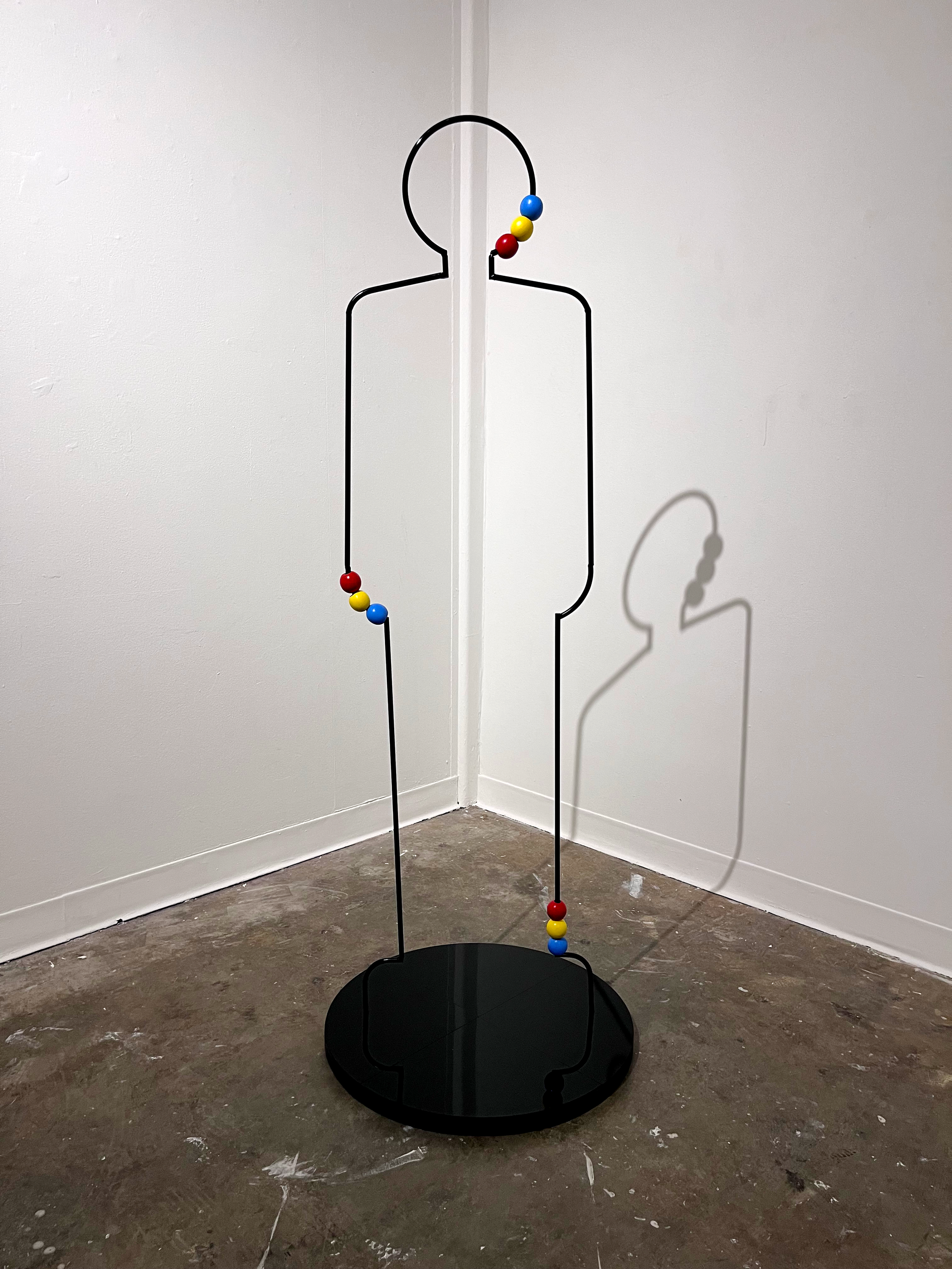 Impact
64" x 23" x 23"
Sculpted steel rod with sculpted wood and cast acrylic
April 2026