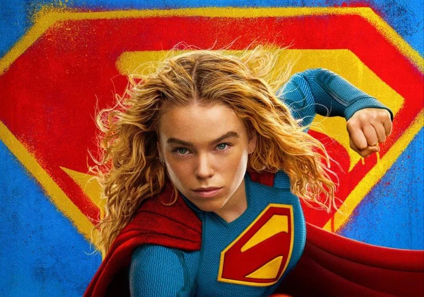 Milly Alcock as Kara Zor-El featured on an official theatrical poster for the DC Studios movie Supergirl.