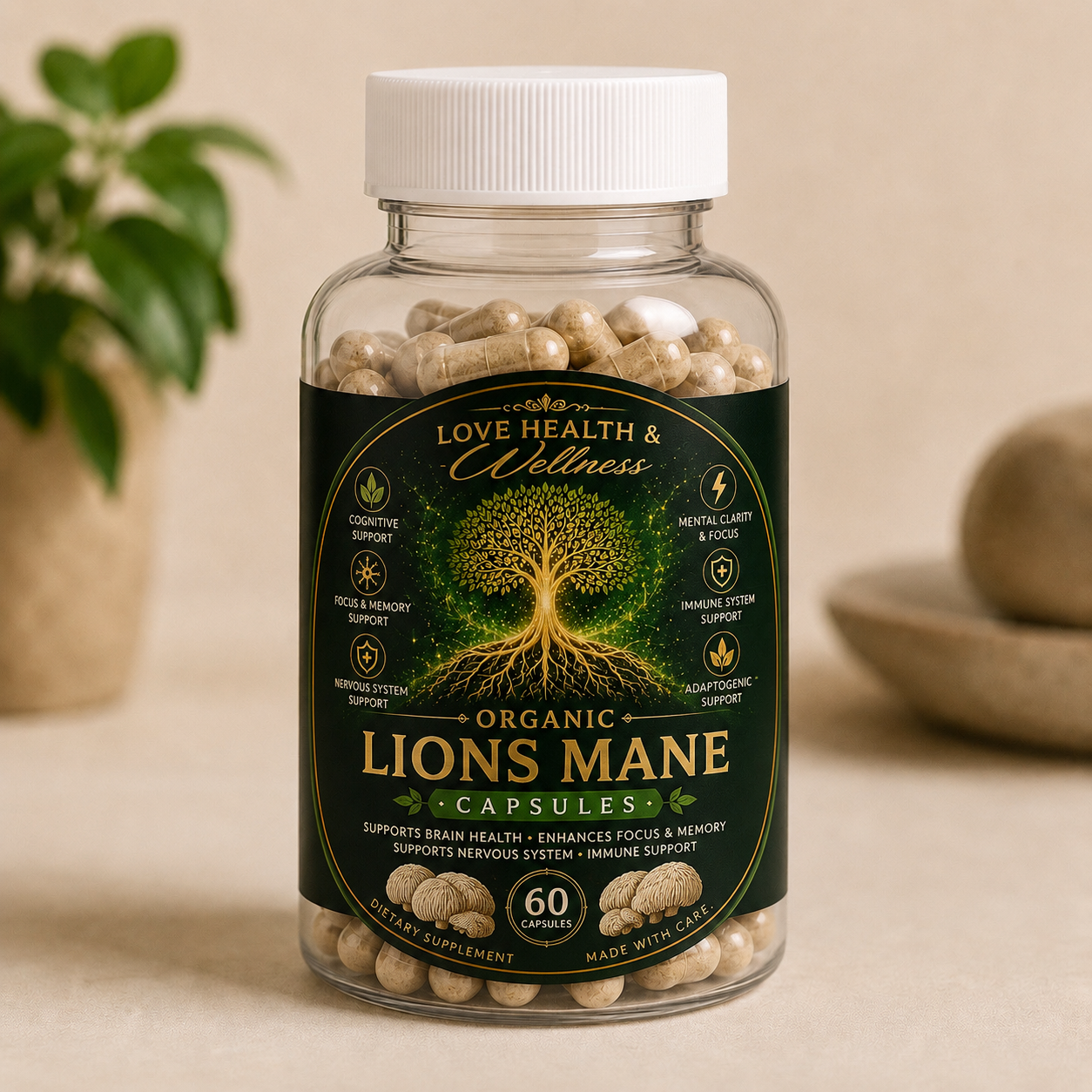 Organic Lions Mane Capsules (60-120)